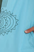 Embroidery long jacket on front and back with pockets